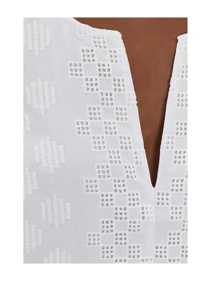 Топ Kenzie Geo Eyelet Tank Splendid — изображение 5 из 5, белый
