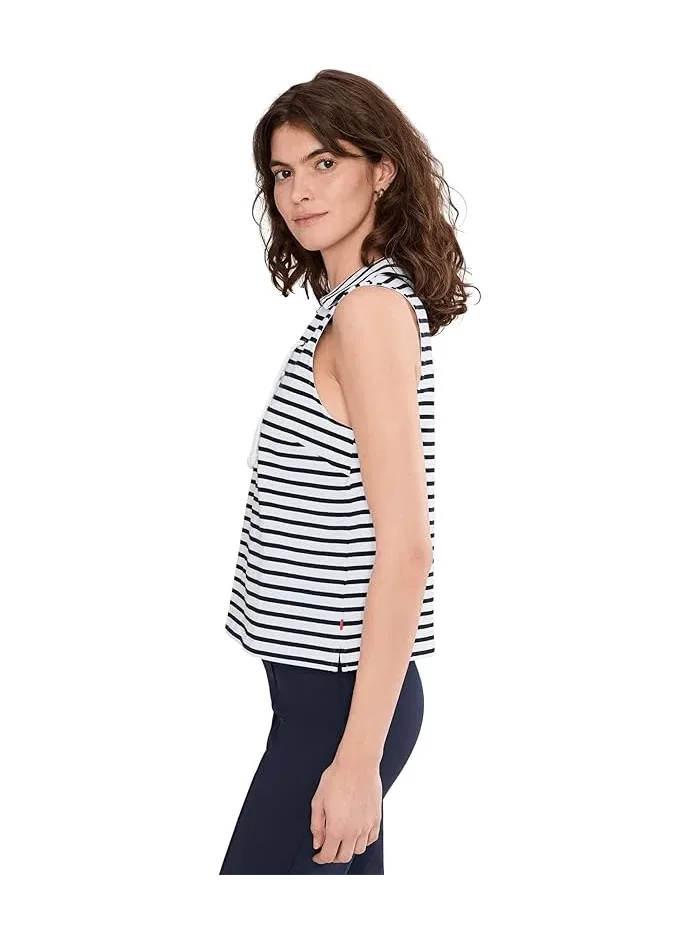 Топ без рукавов с воротником Navy Stripe — изображение 3 из 5, лиловый