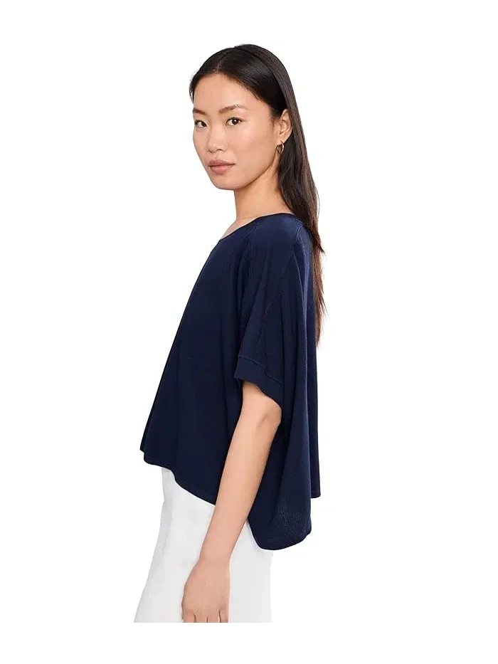 Топ Dolman 1/2 Sleeve Open Crew Neck Boxy Mod-o-doc — изображение 3 из 5, темно-синий