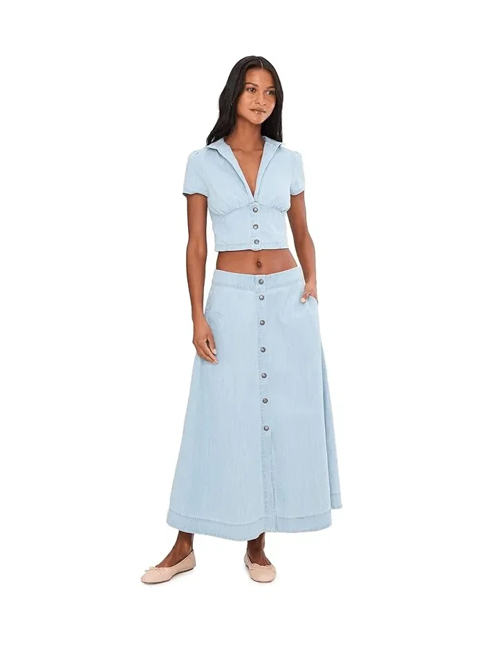 Топ и юбка сет Easy Does It Set Free People — изображение 2 из 5, черный