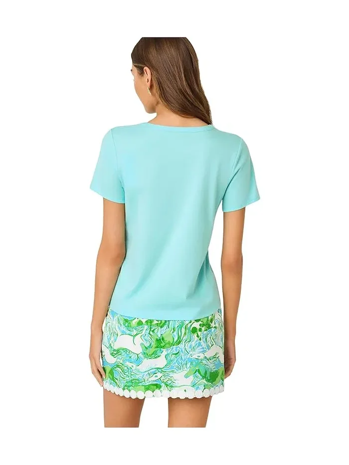 Топ с жемчужной отделкой Clairmont Pearl Knit Lilly Pulitzer — изображение 3 из 4, синий
