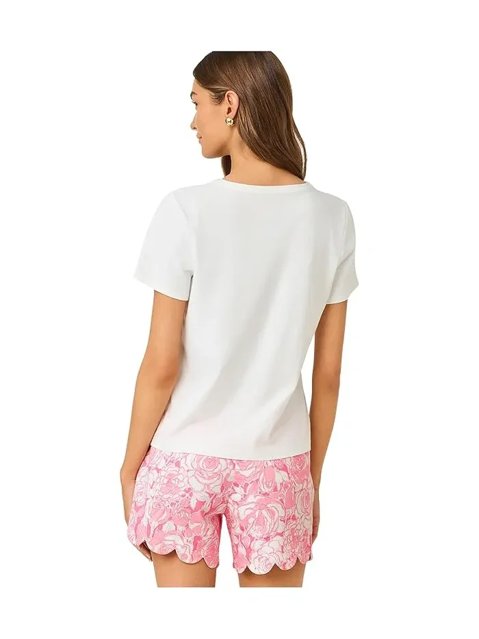 Топ с жемчугом Clairmont Pearl Knit Lilly Pulitzer — изображение 3 из 4, розовый