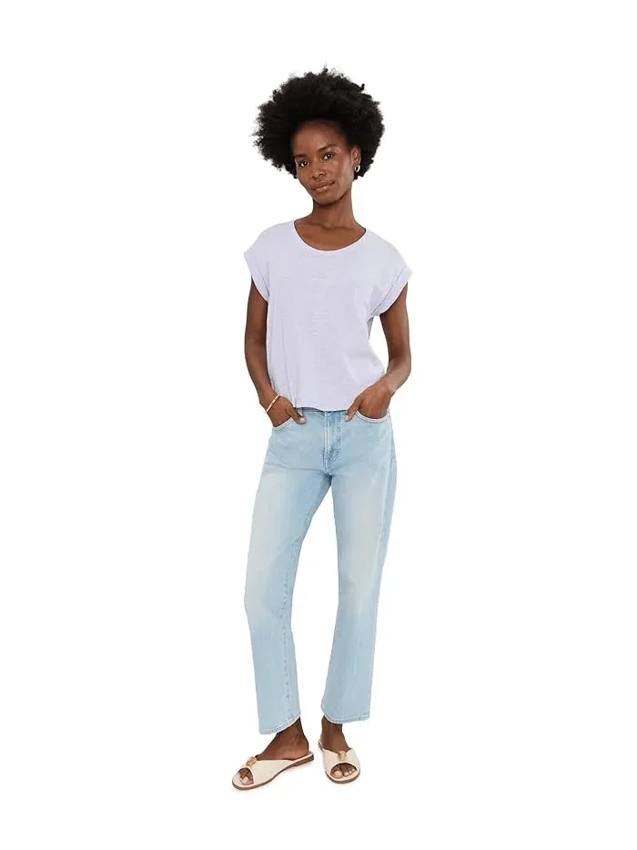 Топ с манжетами свободный крой Cuff Sleeve Boxy Top Lilla P — изображение 2 из 5, белый
