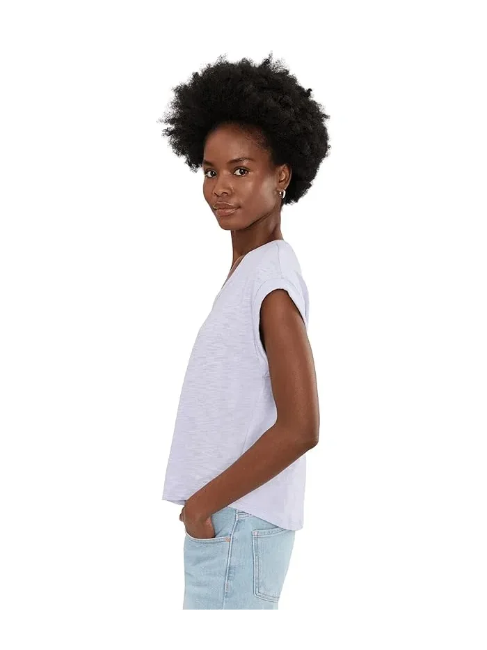 Топ с манжетами свободный крой Cuff Sleeve Boxy Top Lilla P — изображение 3 из 5, белый