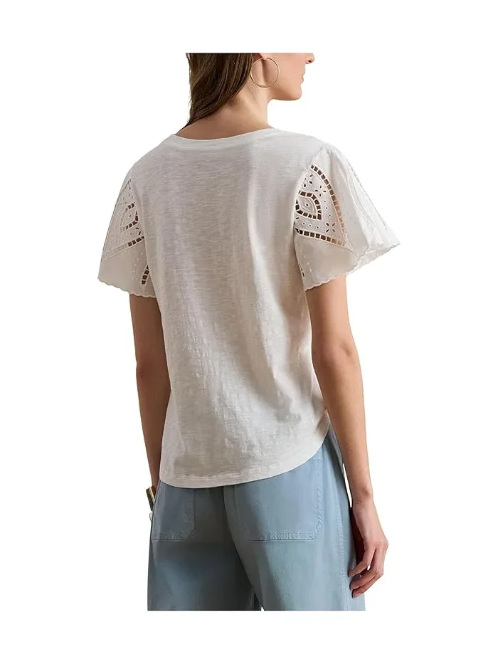 Топ с глазком Lauren Ralph Lauren — изображение 3 из 5, белый