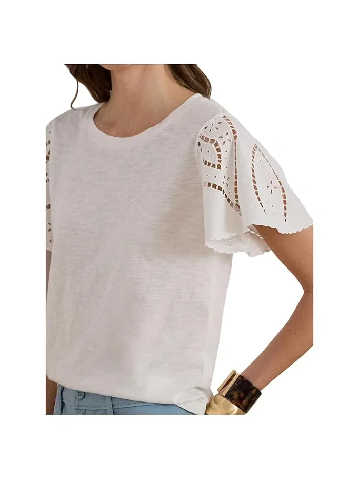 Топ с глазком Lauren Ralph Lauren — изображение 4 из 5, белый