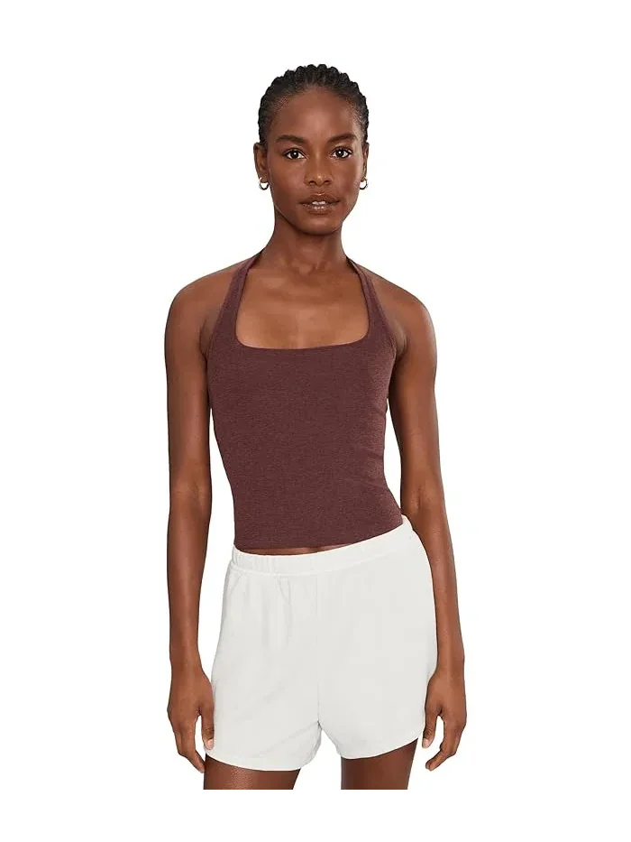 Топ Beyond Yoga Spacedye Midway Square Halter, Iced Mocha Heather