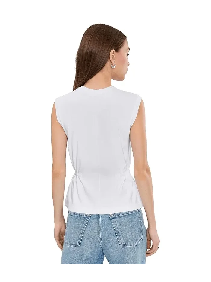 Топ с пеплумом Rochel Peplum Tank Michael Stars — изображение 4 из 5, белый
