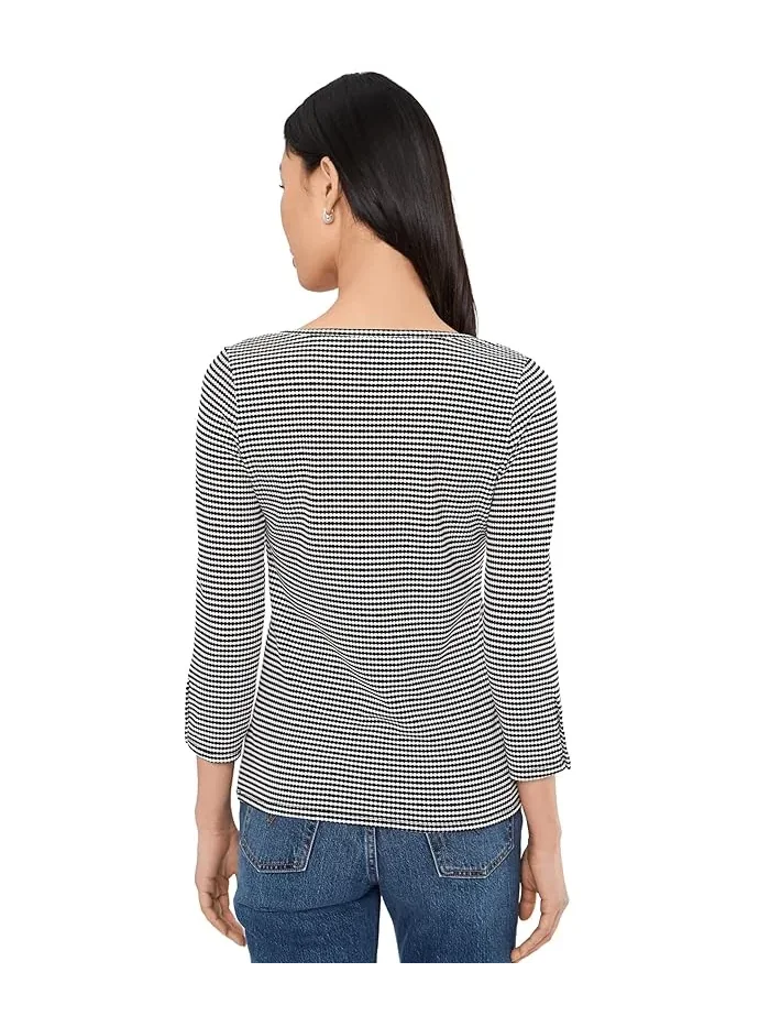 Топ с длиной 3/4 в полоску Liverpool Los Angeles Black/White Stripe — изображение 4 из 5, белый