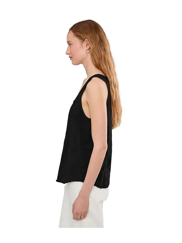 Топ Mod-o-doc Curve Hem Scoop Neck — изображение 3 из 5, черный