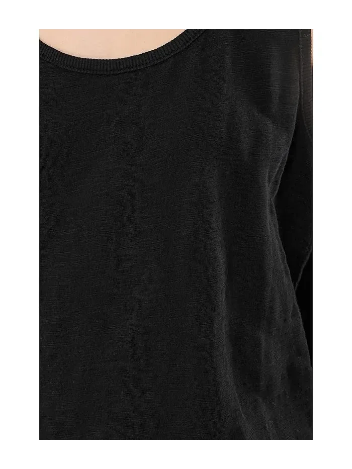 Топ Mod-o-doc Curve Hem Scoop Neck — изображение 5 из 5, черный