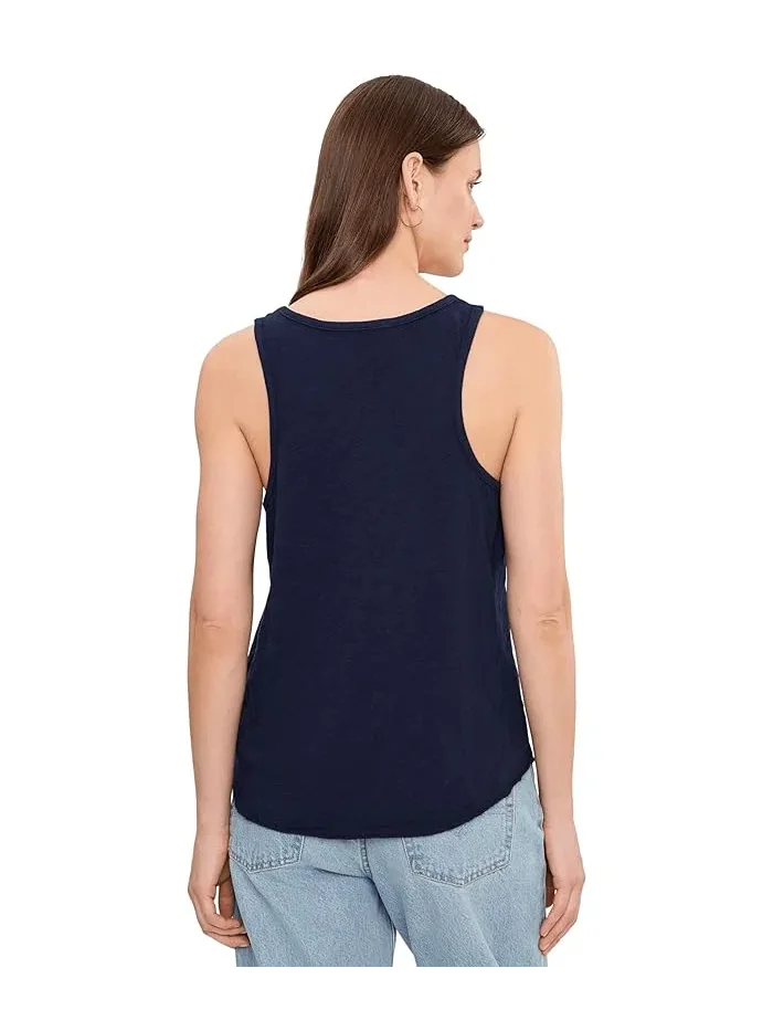 Топ Mod-o-doc Curve Hem Scoop Neck Tank — изображение 4 из 5, темно-синий