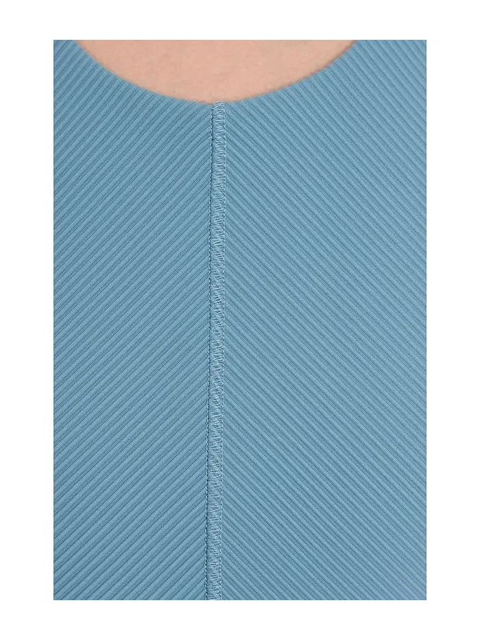 Топ Beyond Yoga Impulse Ribbed High Neck Tank — изображение 5 из 5, синий