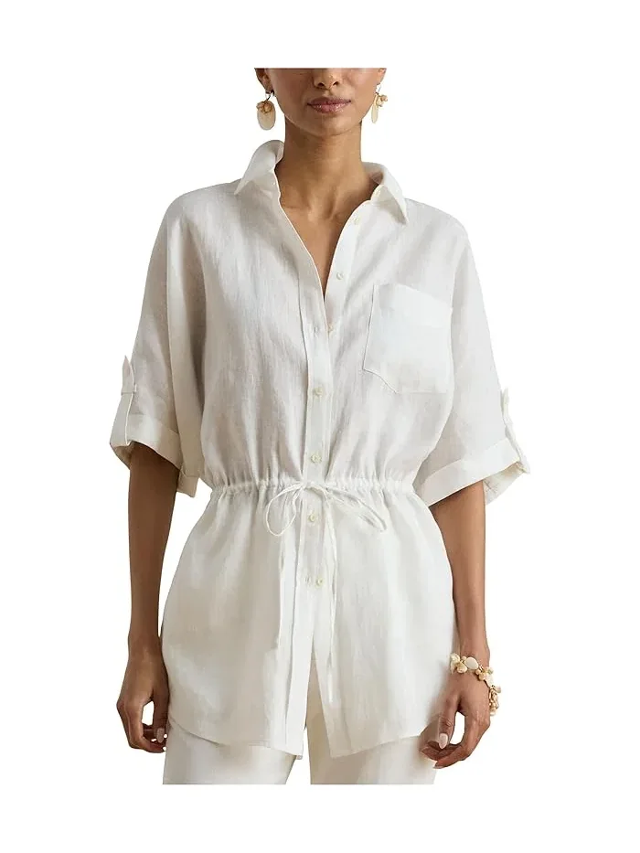 Туника Linen Roll-Tab Sleeve Lauren Ralph Lauren