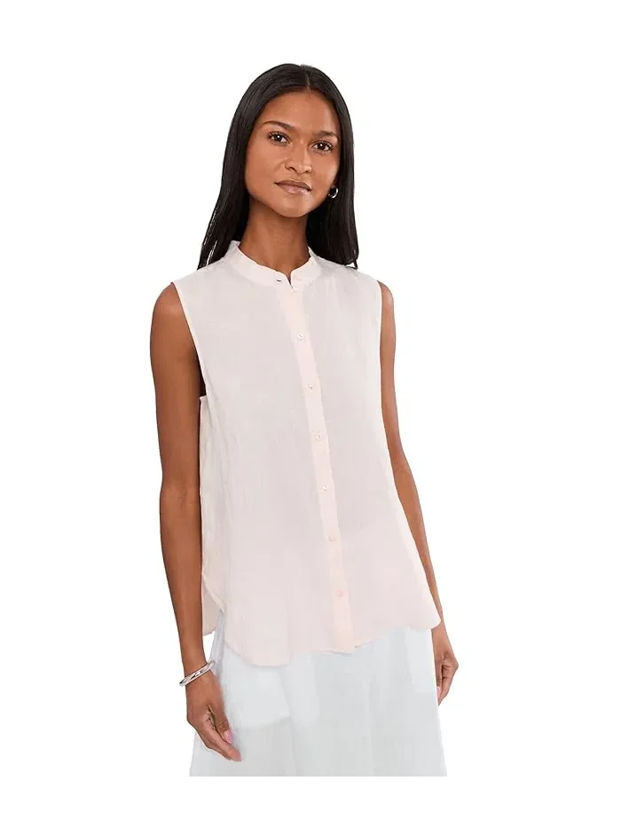 Туника Organic Handkerchief Linen Mandarin Collar Shirt Eileen Fisher