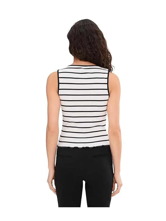 Топ Tilly Striped Tank Free People — изображение 4 из 5, черный/белый