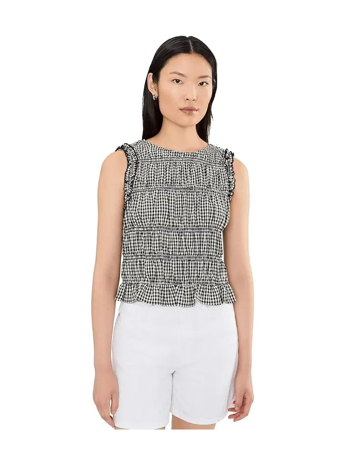 Топ с рюшами по пройме модель Shirred Vince Camuto
