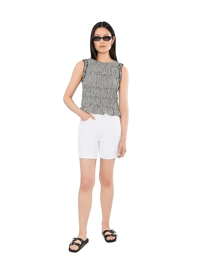 Топ с рюшами по пройме модель Shirred Vince Camuto — изображение 2 из 5, закат коралля