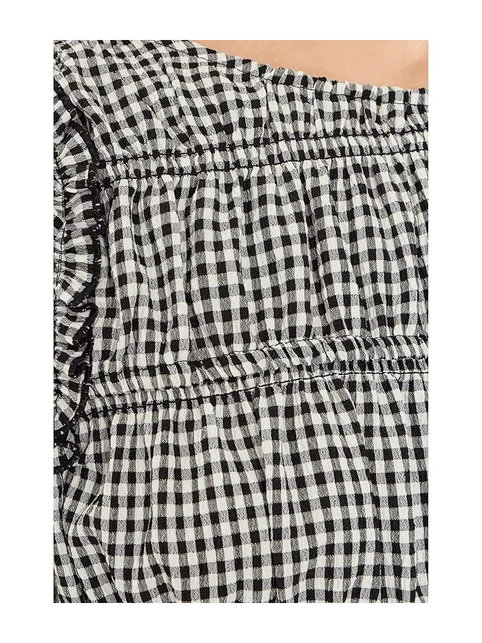 Топ с рюшами по пройме модель Shirred Vince Camuto — изображение 5 из 5, закат коралля