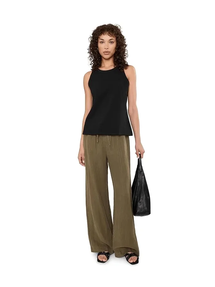 Топ Pima Cotton Stretch Jersey Round Neck Slim Eileen Fisher — изображение 2 из 5, черный