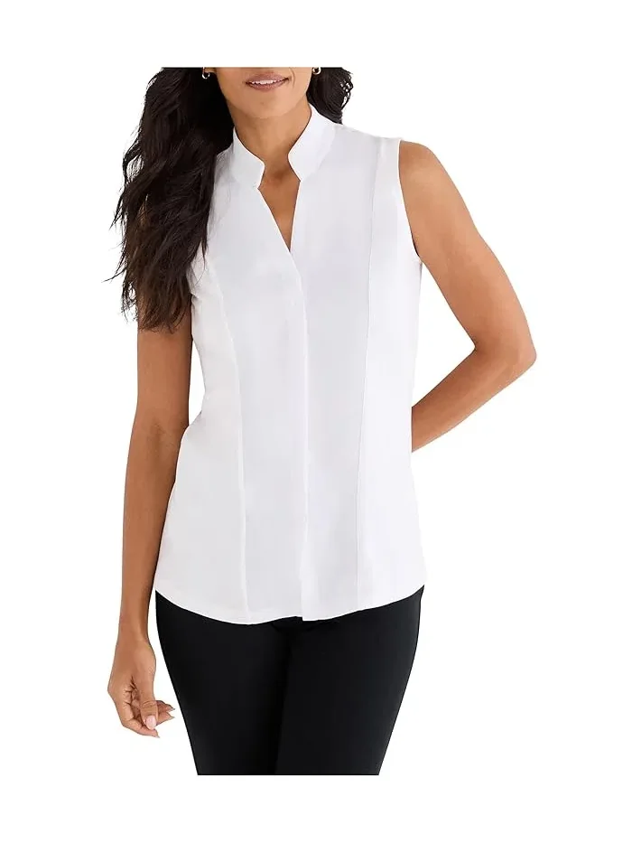 Топ с воротником смешанные ткани Mixed Media Collar Tank NIC+ZOE