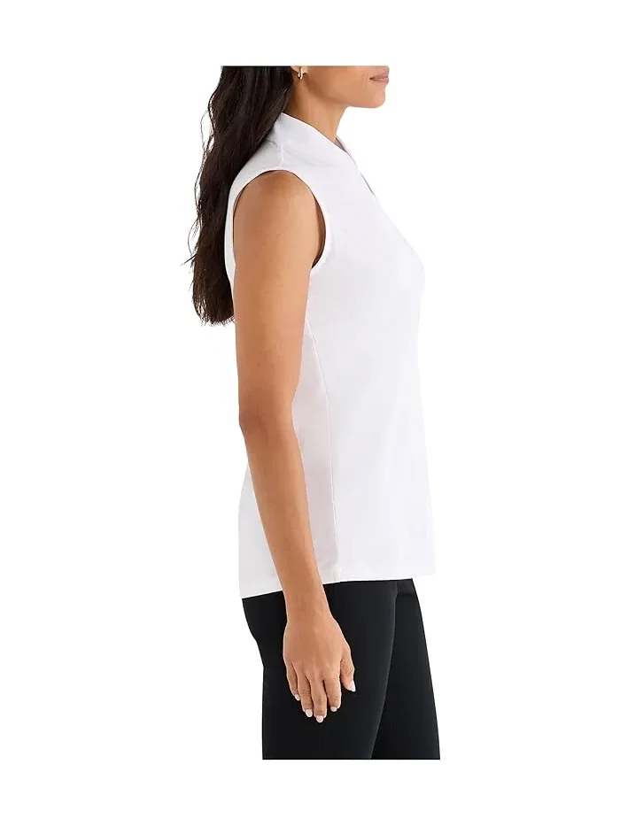 Топ с воротником смешанные ткани Mixed Media Collar Tank NIC+ZOE — изображение 2 из 3, мульти