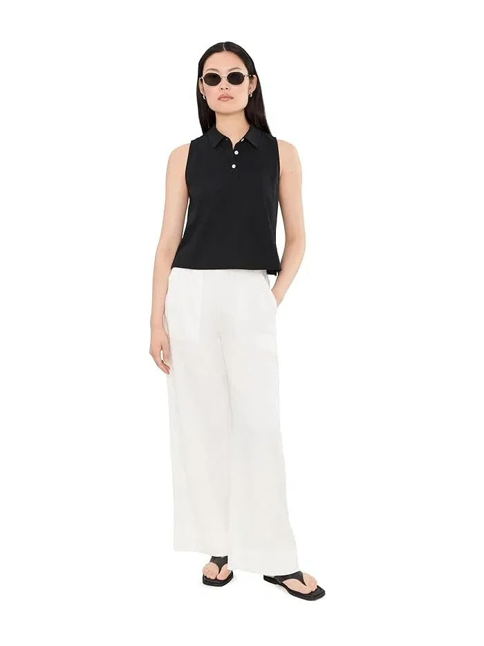 Топ без рукавов органический хлопок Organic Sleeveless Top Lilla P — изображение 2 из 5, белый