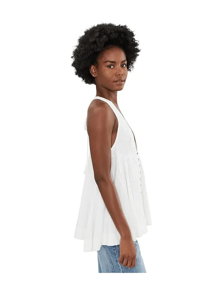 Туника с V-вырезом Valerie Free People — изображение 3 из 5, слоновая кость