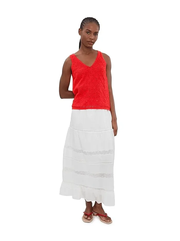 Топ Pointelle Tank Vince Camuto — изображение 2 из 5, красный