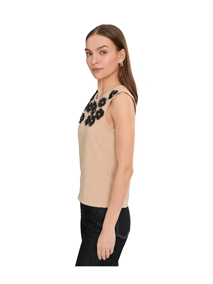 Топ с аппликацией из органзы Organza Applique Tank NIC+ZOE — изображение 3 из 5, мульти