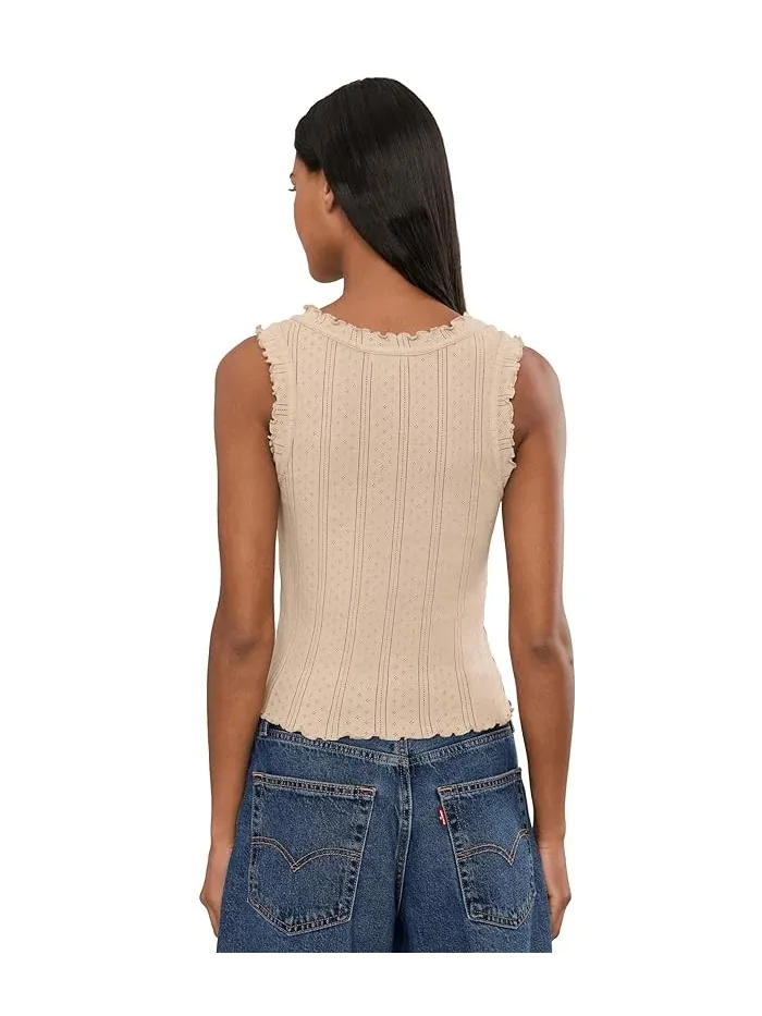 Топ Pointelle Rib Ella Tank NIC+ZOE — изображение 4 из 5, белый