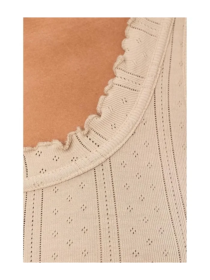 Топ Pointelle Rib Ella Tank NIC+ZOE — изображение 5 из 5, белый