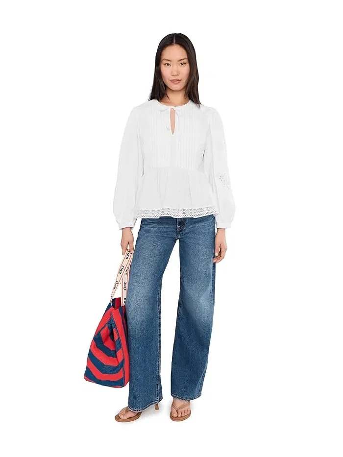 Топ Nora Pintuck Eyelet Vineyard Vines — изображение 2 из 5, белый