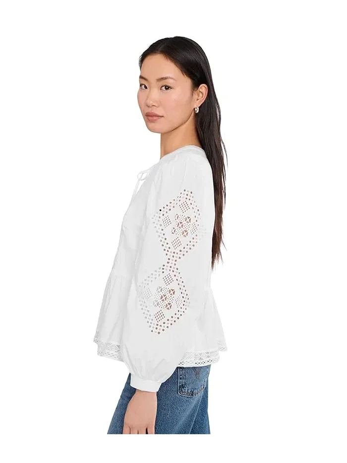 Топ Nora Pintuck Eyelet Vineyard Vines — изображение 3 из 5, белый