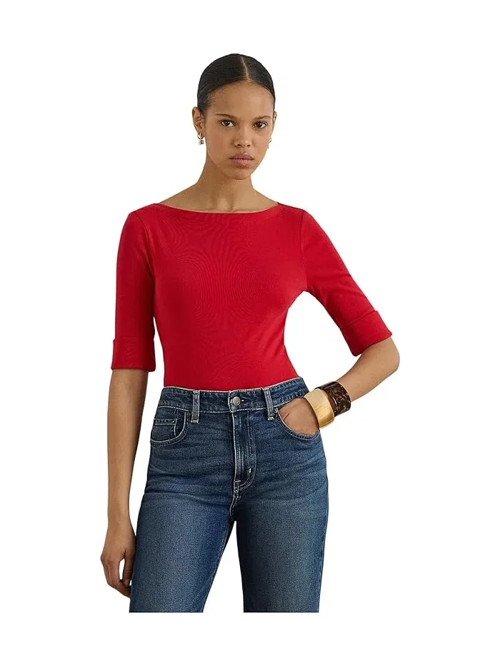 Топ с лодочкой Stretch Cotton Boatneck Lauren Ralph Lauren