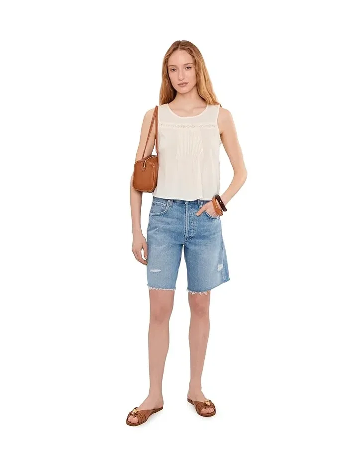 Топ Toad&Co Manzana Pin Tuck Tank — изображение 2 из 5, цапля