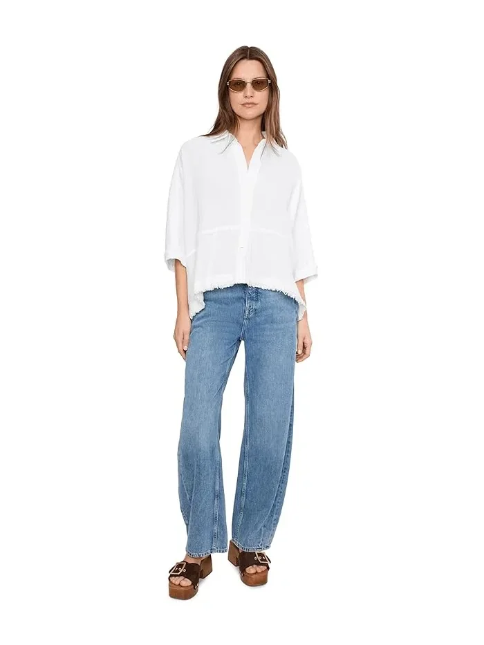 Топ с воротником Happy Days Free People — изображение 2 из 5, слоновая кость