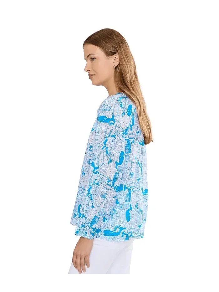 Топ с вырезом каре Andria Lilly Pulitzer — изображение 3 из 5, синий