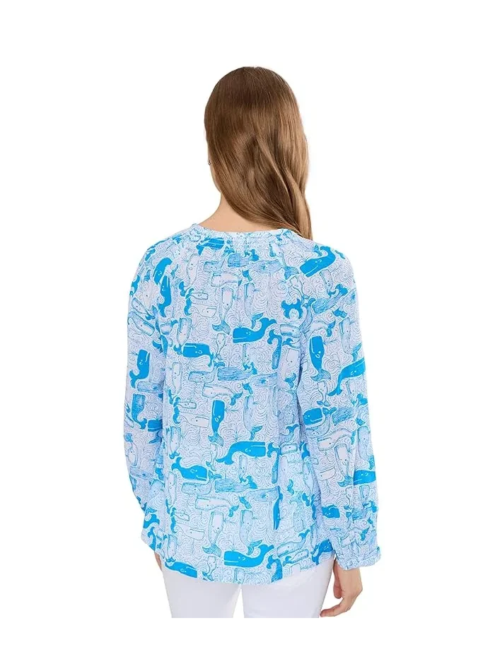 Топ с вырезом каре Andria Lilly Pulitzer — изображение 4 из 5, синий