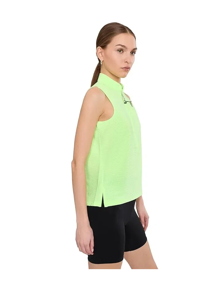 Топ без рукавов приталенный Ottoman Solid Sleeveless Jamie Sadock — изображение 3 из 5, синий