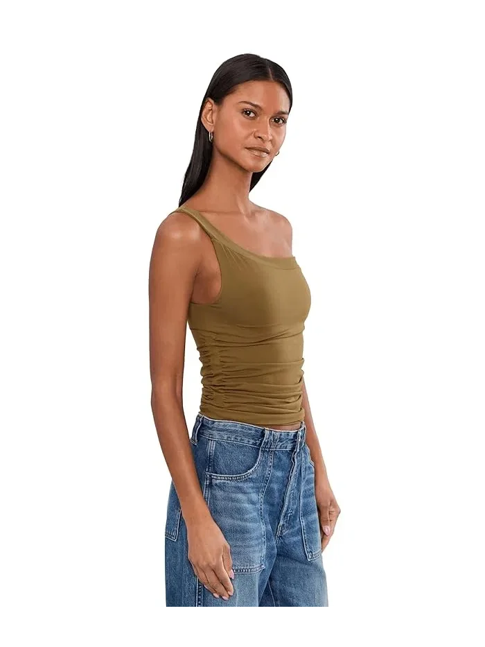 Топ асимметричный Round Two Free People — изображение 3 из 5, мохово-зеленый
