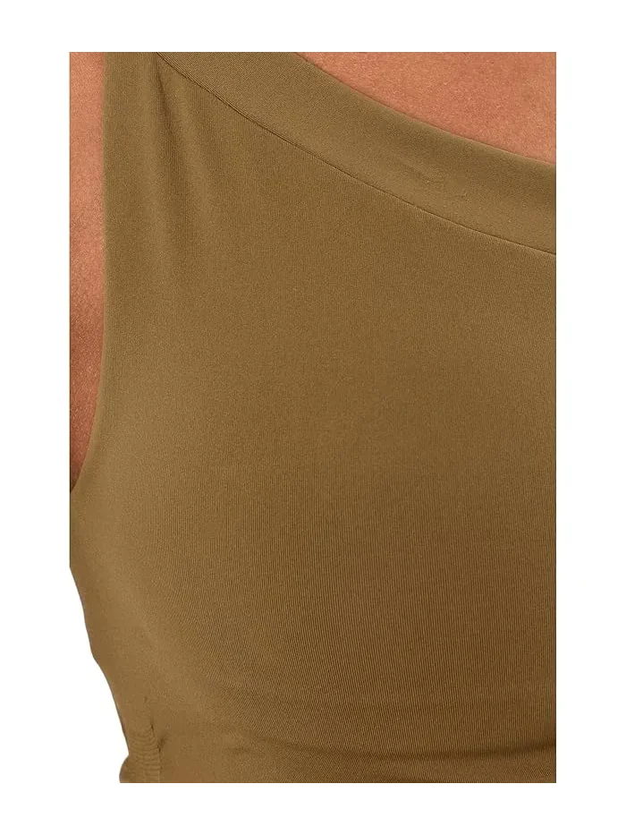 Топ асимметричный Round Two Free People — изображение 5 из 5, мохово-зеленый