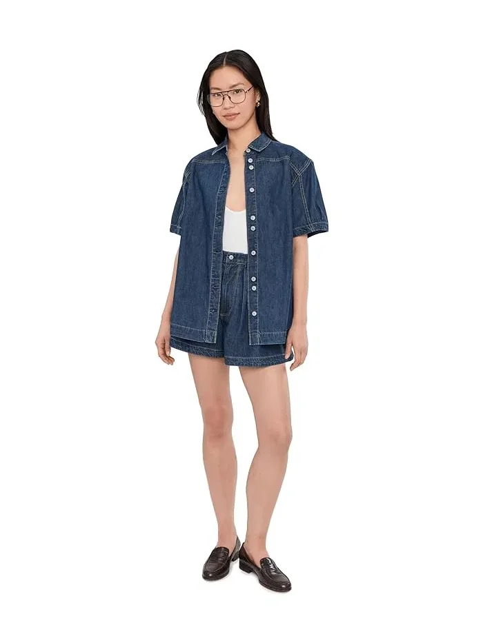 Топ и юбка-миди Free People Griselda Set — изображение 2 из 5, морской синий