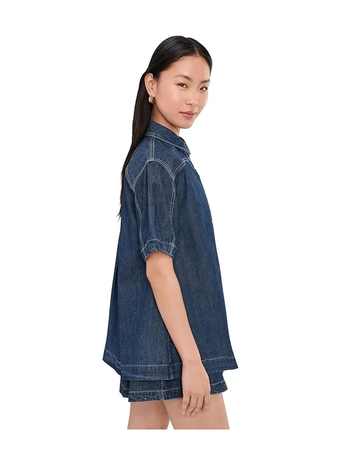 Топ и юбка-миди Free People Griselda Set — изображение 3 из 5, морской синий