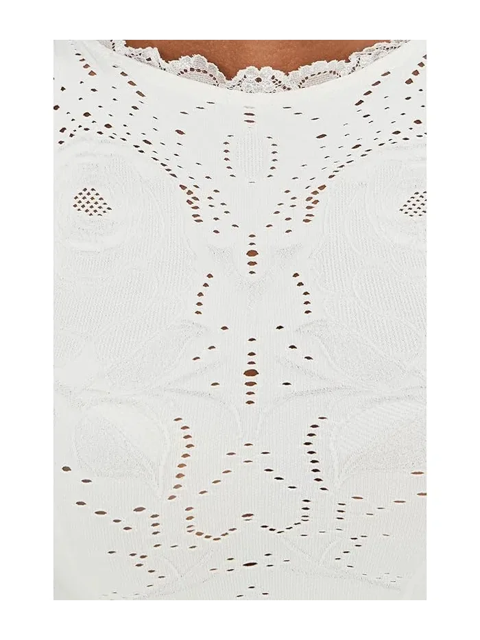 Топ Flirty Flutters Free People — изображение 5 из 5, слоновая кость