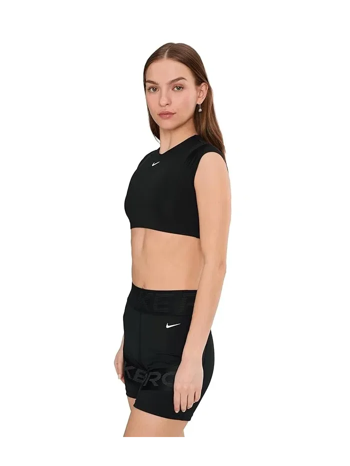 Топ Nike Swim Solid Cropped Top Nike — изображение 3 из 5, черный