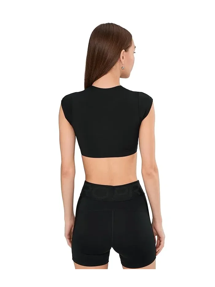 Топ Nike Swim Solid Cropped Top Nike — изображение 4 из 5, черный