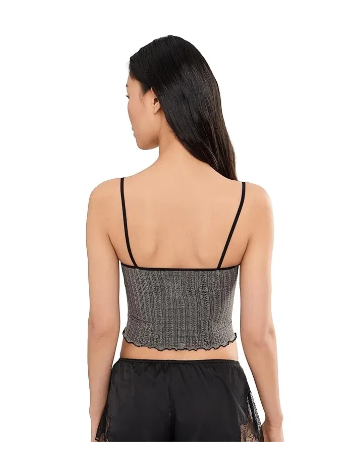 Топ Free People Snap Into It Henley Crop — изображение 4 из 5, черный