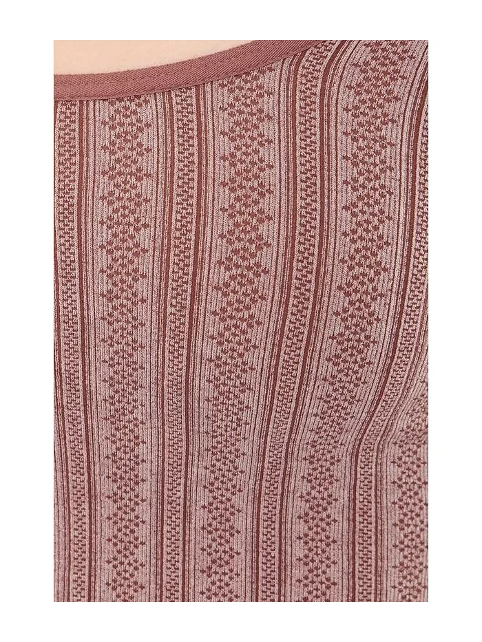 Топ Free People Snap Into It Henley Crop — изображение 5 из 5, фиолетовый