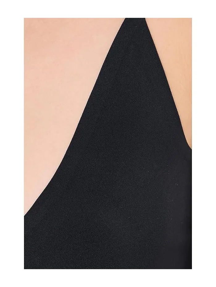 Топ с глубоким V-вырезом Round Two Skinny Strap Free People — изображение 5 из 5, черный